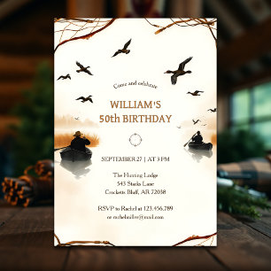 Rustic Duck Hunting Birthday Invitation