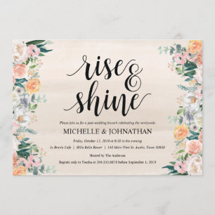 Rustic Dusk Post Wedding Brunch Invitation Card