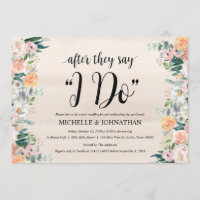 Rustic Dusk Post Wedding Brunch Invitation Card