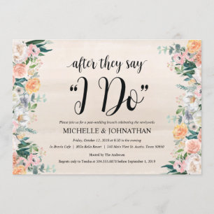 Rustic Dusk Post Wedding Brunch Invitation Card
