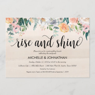 Rustic Dusk Post Wedding Brunch Invitation card