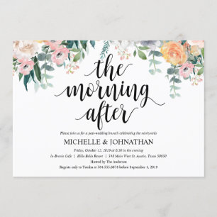 Rustic Dusk Post Wedding Brunch Invitation Card