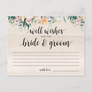 Rustic Dusk Wedding Well Wishes Card