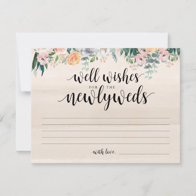 Rustic Dusk Wedding well wishes for newlyweds Invitation (Front)