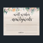 Rustic Dusk Wedding well wishes for newlyweds Invitation<br><div class="desc">Rustic Dusk Wedding well wishes for newlyweds</div>