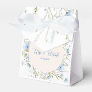 Rustic Dusty Blue Delicate Wildflower Wedding Favour Box