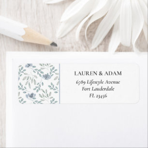 Rustic Dusty Blue Eucalyptus Address