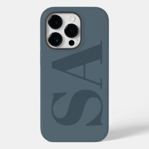 Rustic Dusty Blue Watercolor Minimal Contemporary Case-Mate iPhone 14 Pro Case