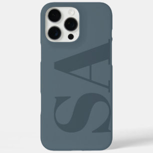 Rustic Dusty Blue Watercolor Minimal Contemporary iPhone 16 Pro Max Case