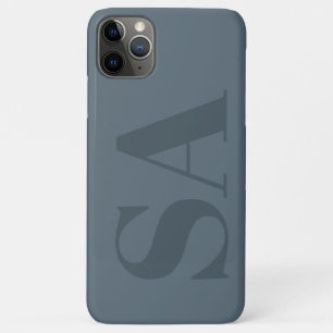 Rustic Dusty Blue Watercolor Minimal Contemporary iPhone 11 Pro Max Case