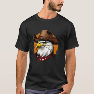 Rustic Eagle Rocking a Cowboy Hat for a Cool Look T-Shirt