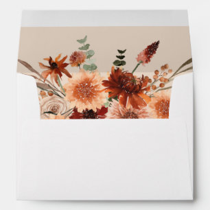 Rustic Earth & Champagne Florals Envelope 2bg