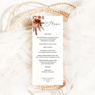 Rustic Earth & Champagne Florals Menu