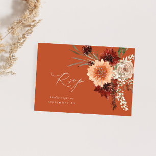 Rustic Earth & Champagne Florals w Meal RSVP -TC