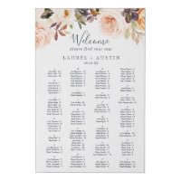 Rustic Earth Florals Alphabetical Seating Chart