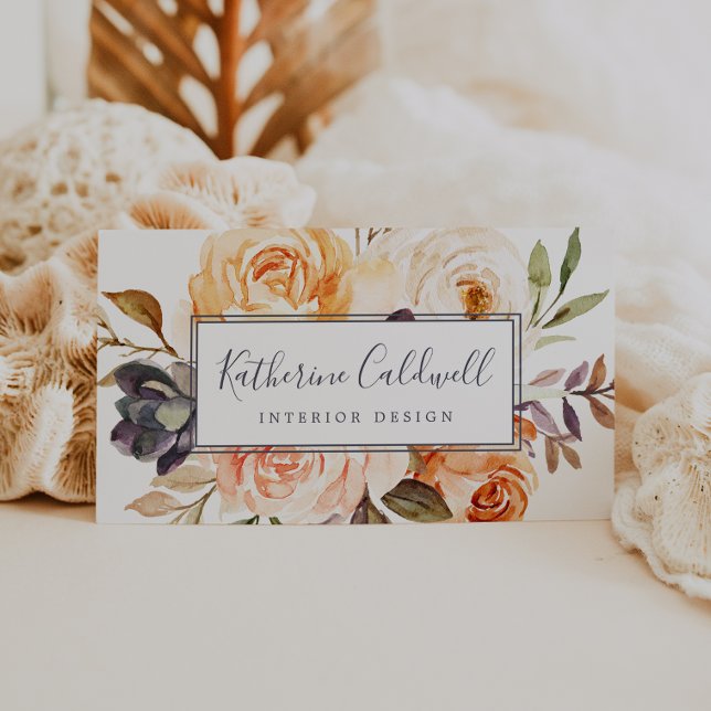 Rustic Earth Florals Business Card (Creator Uploaded)