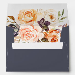 Rustic Earth Florals   Purple Wedding Invitation Envelope