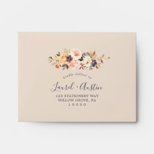 Rustic Earth Florals Self-Addressed RSVP Envelope