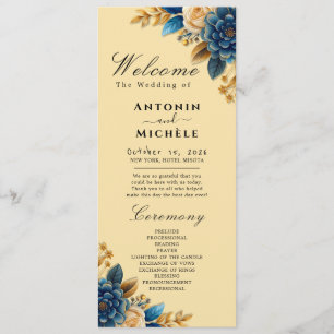 Rustic Earth Florals Wedding Program Programme
