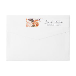 Rustic Earth Florals Wedding Wrap Around Label