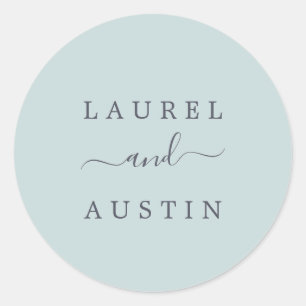 Rustic Earth Mint Wedding Envelope Seals