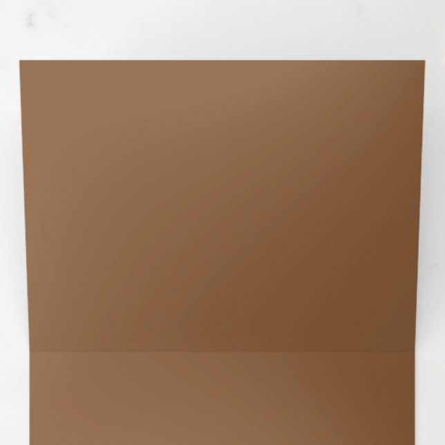 Rustic Earth-Tone Brown Background Design Tri-Fold Invitation (Inside First)