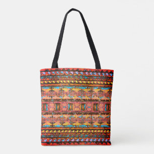 Rustic Earth Tone Tribal Tote Bag