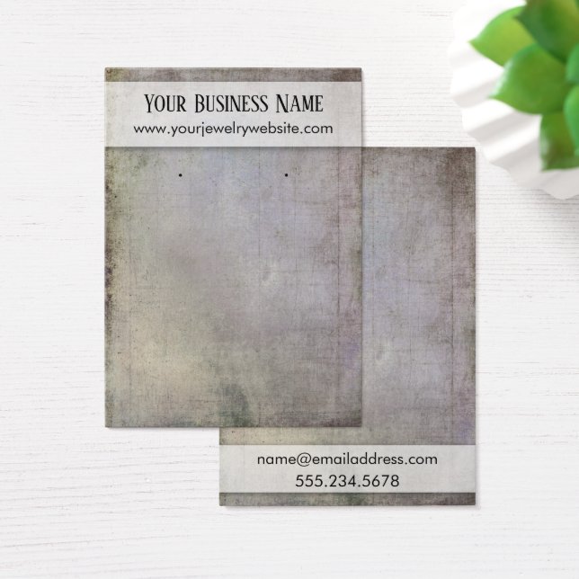 Rustic Earthtone Earring Holder Display Cards (Desk)