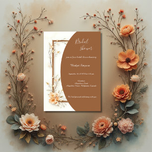 Rustic Earthy Floral Harmony bridal Invitation