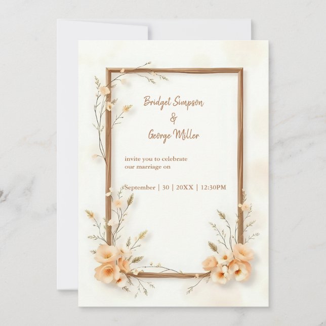 Rustic Earthy Floral Harmony Wedding (Front)