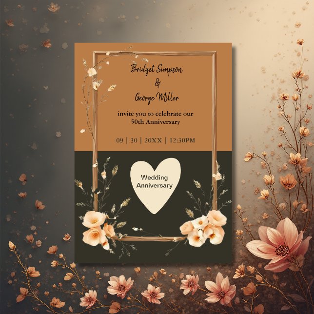 Rustic Earthy Floral Harmony Wedding Invitation (Creator Uploaded)