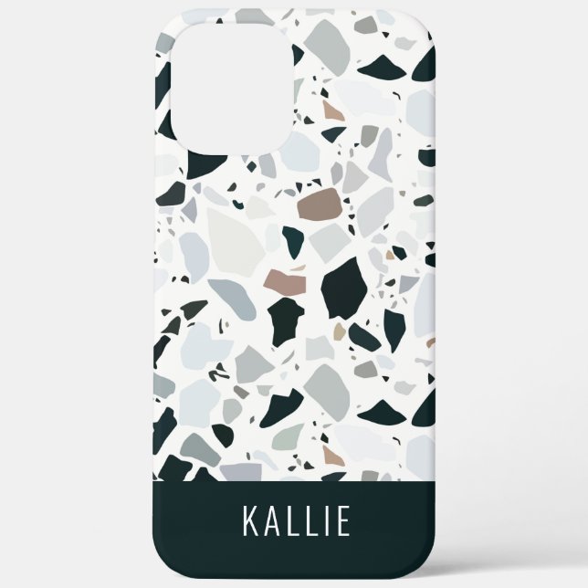 Rustic Earthy Terrazzo Stone Pattern Case-Mate iPhone Case (Back)