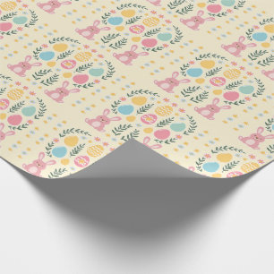 Rustic Easter Bunny & Laurel Wreath Wrapping Paper