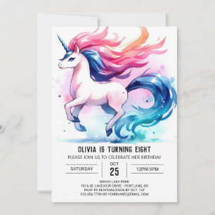 Rustic Editable Horse Birthday Invitation