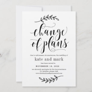 Rustic Elegance EDITABLE COLOR Wedding Update Card