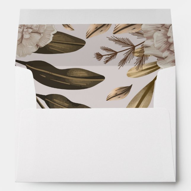 Rustic Elegance Floral stationery Envelopes (Back (Bottom))