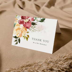 Rustic Elegance Floral Thank You