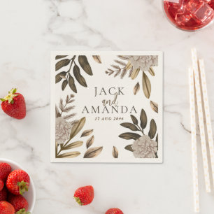 Rustic Elegance Floral Wedding decor napkins