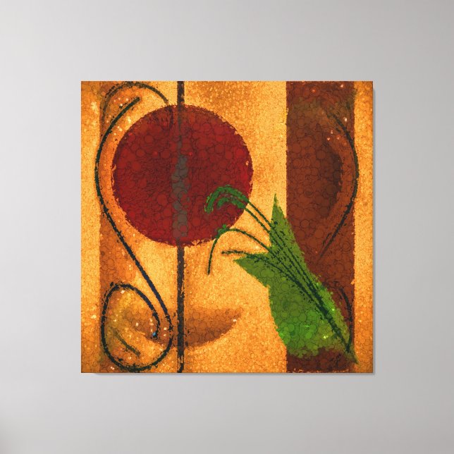 Rustic Elegance Geometric Autumn Abstract Canvas Print (Front)