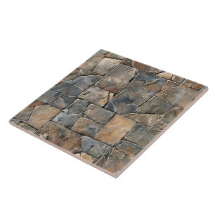 Rustic Elegance: Grouted Flagstone Tiles