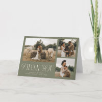 Rustic Elegance Multi Photo Wedding Olive Green