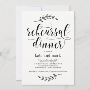 Rustic Elegance Rehearsal Dinner Invitation