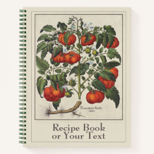 Rustic Elegance Tomato Spiral Notebook