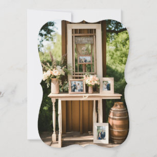 Rustic Elegance: Wedding Signature Table with Urn,