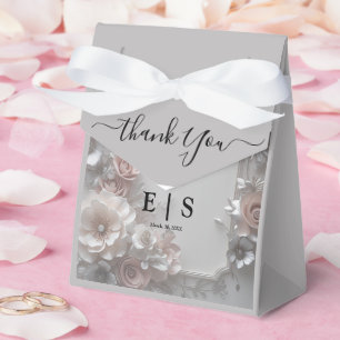 Rustic Elegant 3D Floral Wedding Favour Box
