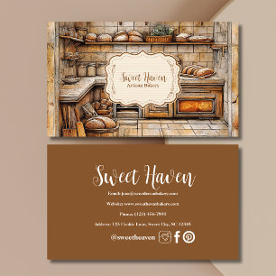 Rustic Elegant Baking  Business Card