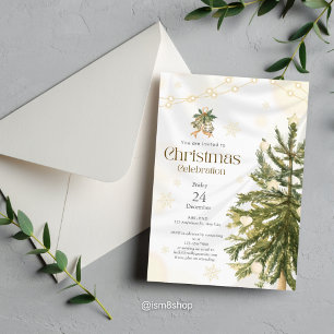 Rustic & Elegant Christmas Celebration Invitation