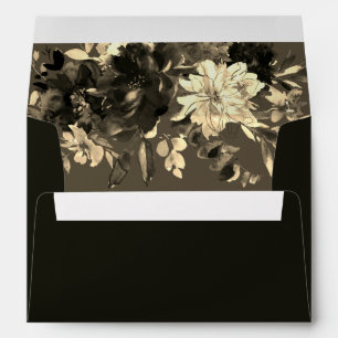 Rustic Elegant Dried Floral Autumn Wedding Envelope