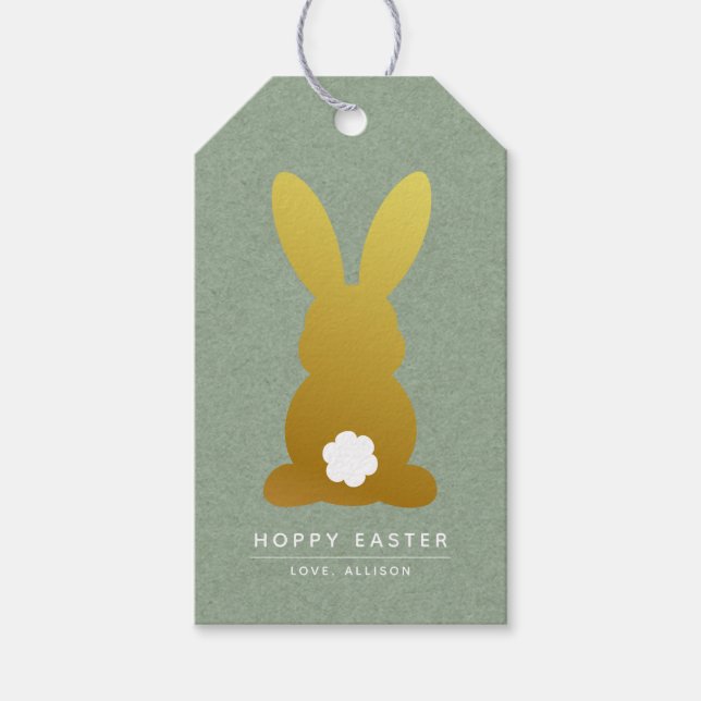 Rustic Elegant Easter Personalised Gift Tags (Front)