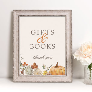 Rustic Elegant Fall Baby Shower Gifts Sign